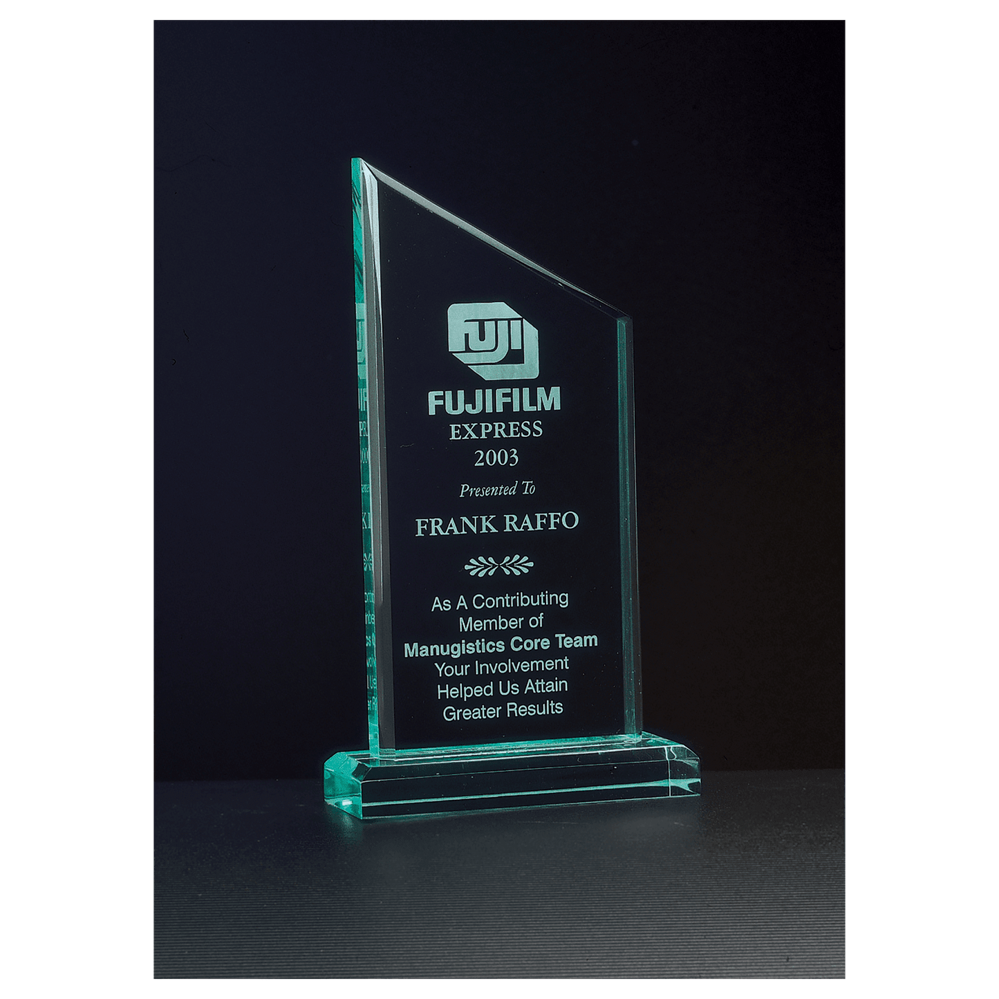 Zenith Series Jade Acrylic Award