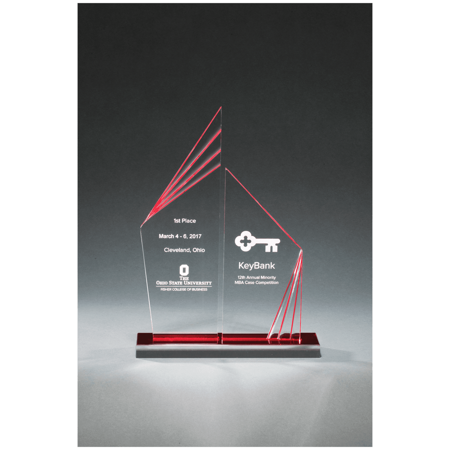 Double Zenith Acrylic with Red Mirror Base