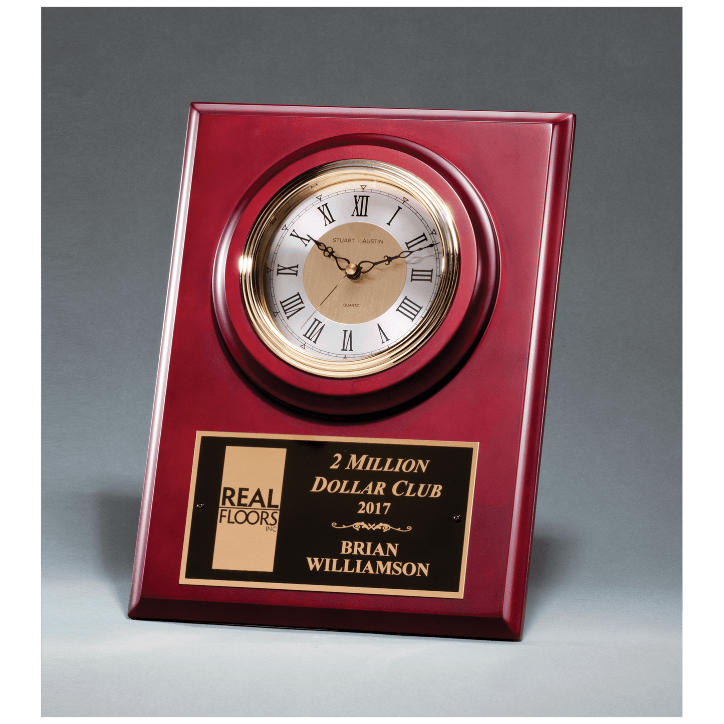 Cherry Finish Clock with 3 Hand Movement