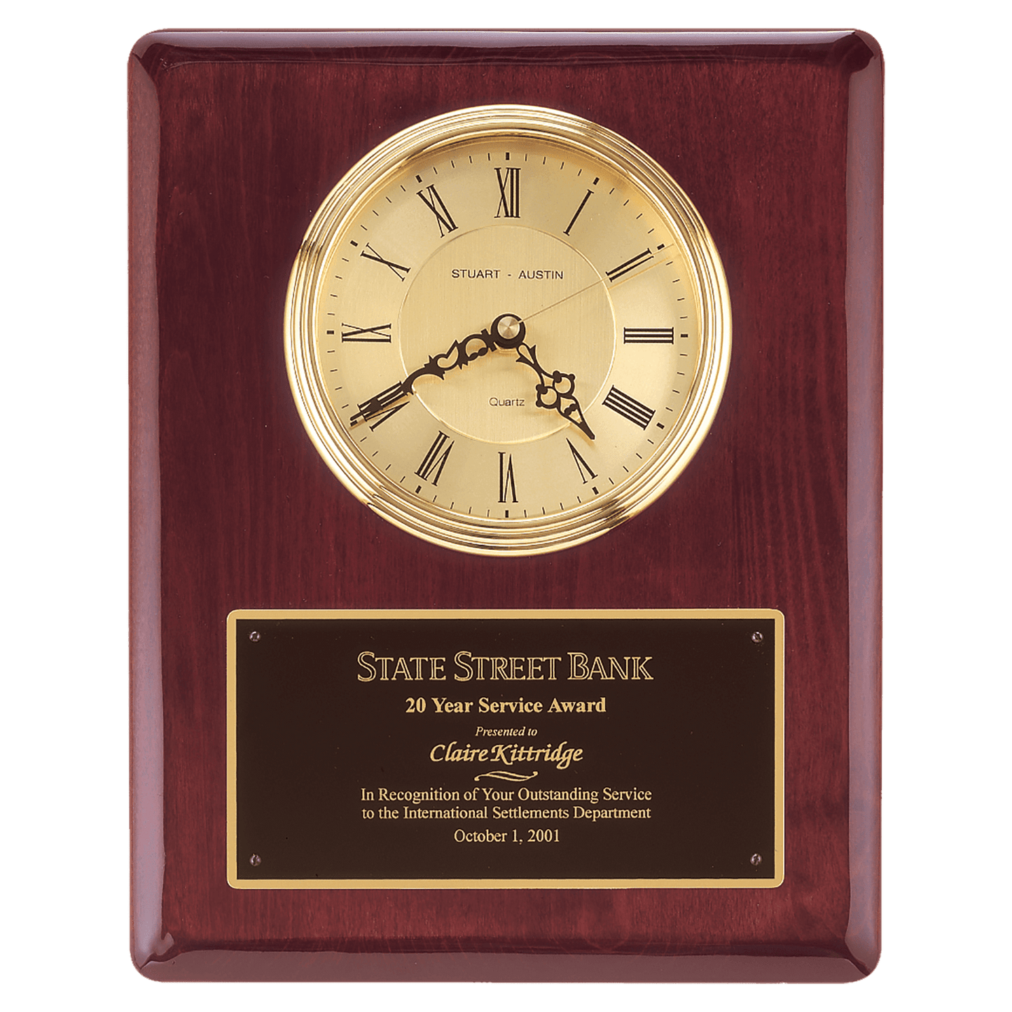 Rosewood Piano Finish Clock