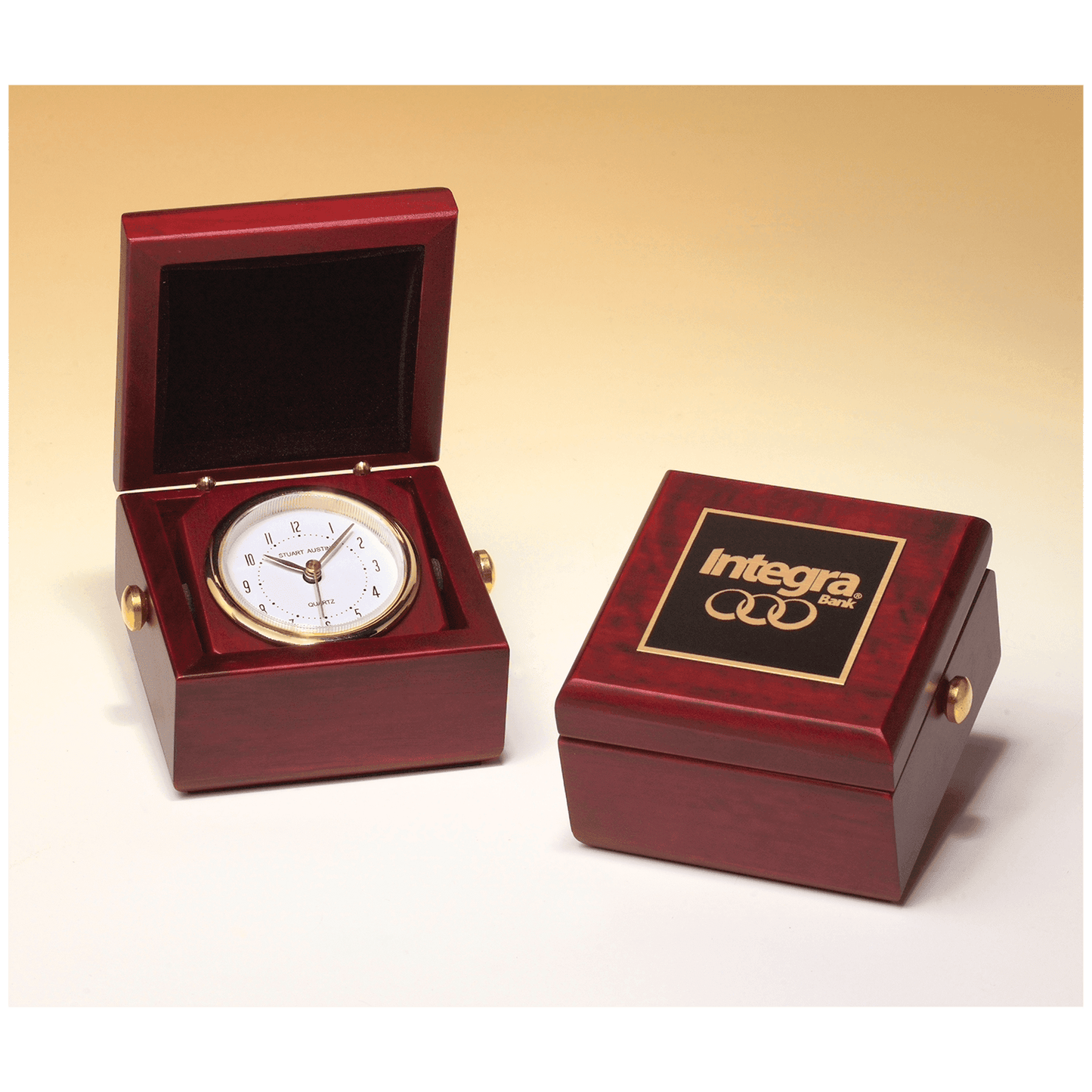 Hand Rubbed Mahogany Finish Box Clock