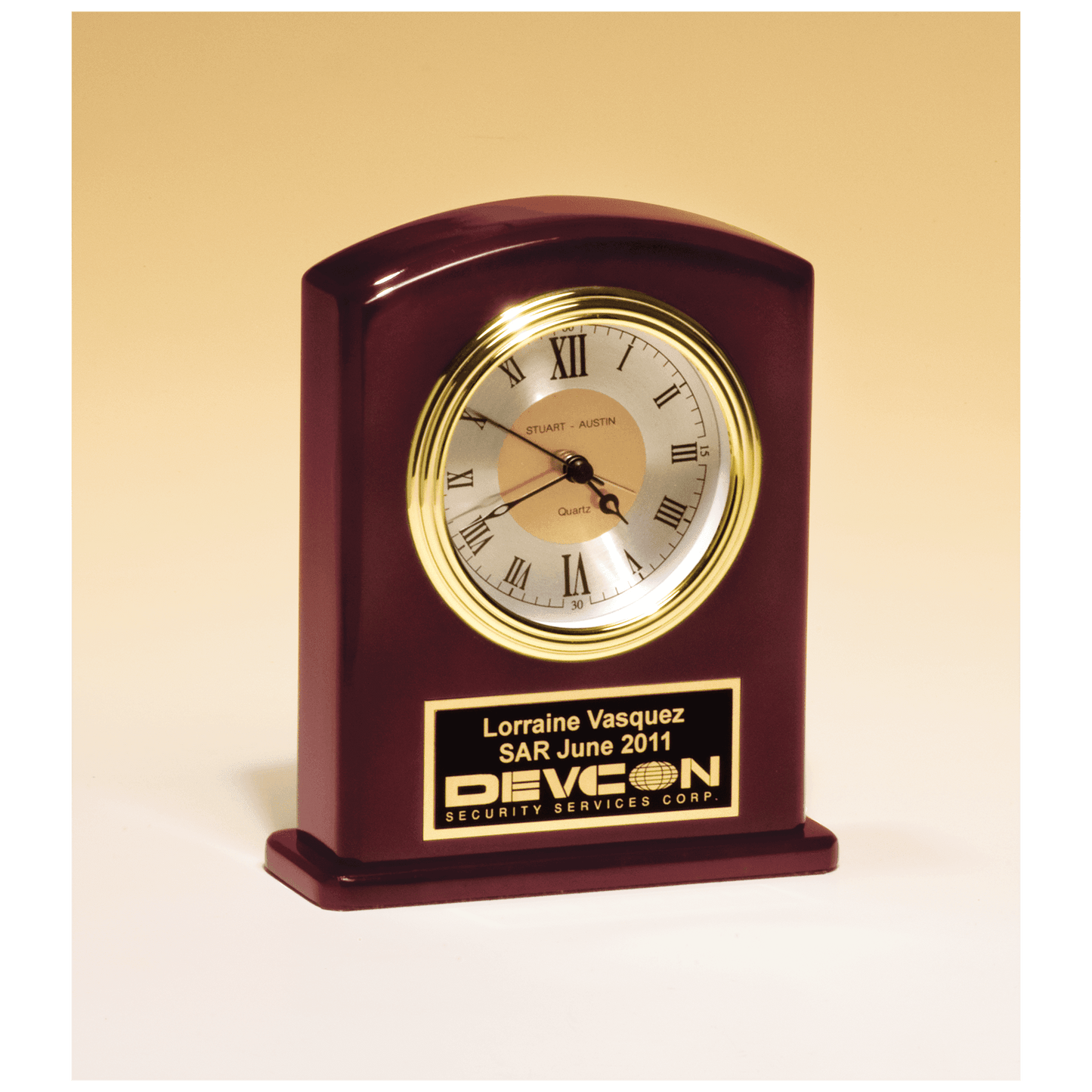 High Gloss Rosewood Finish Clock