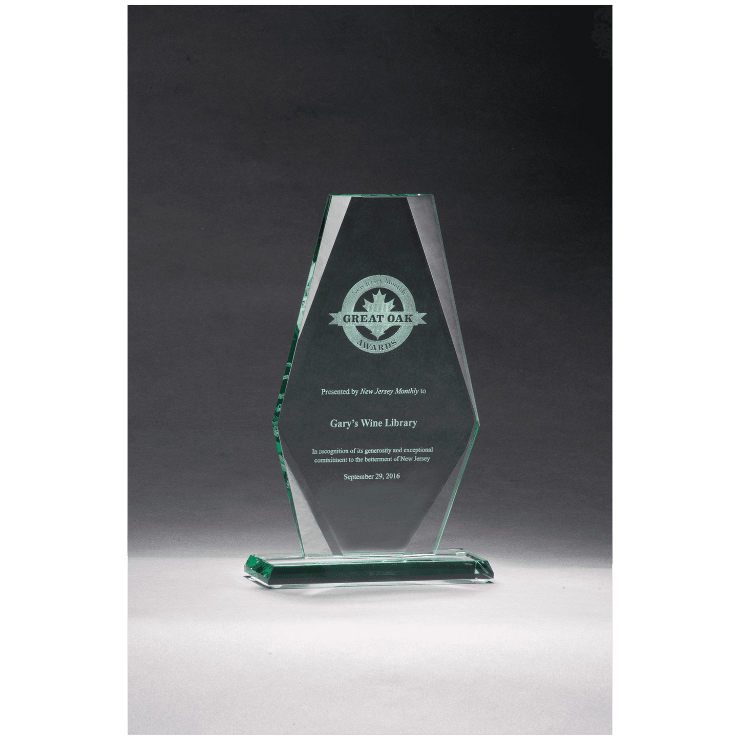 Premium Series Jade Glass Award