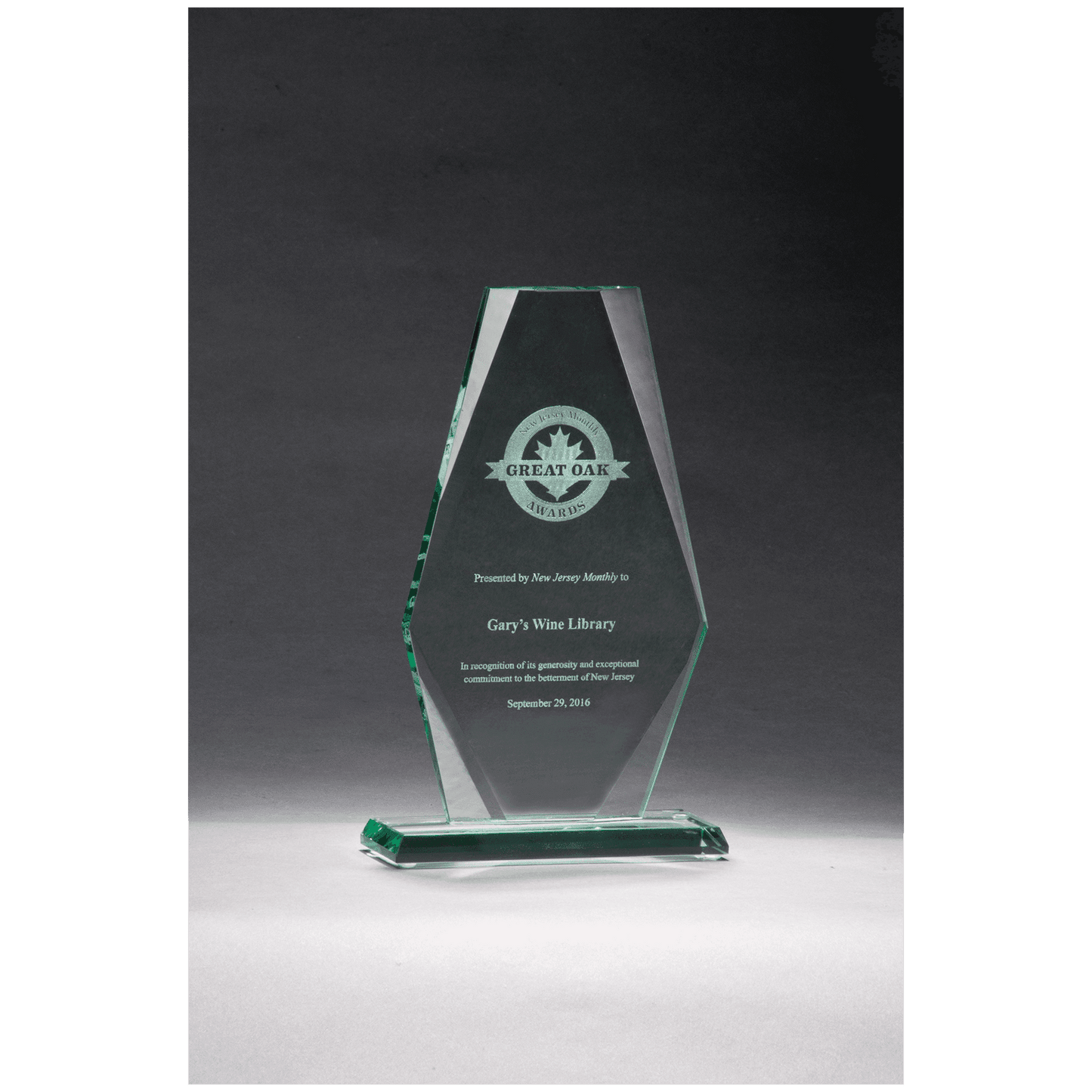 Premium Series Jade Glass Award