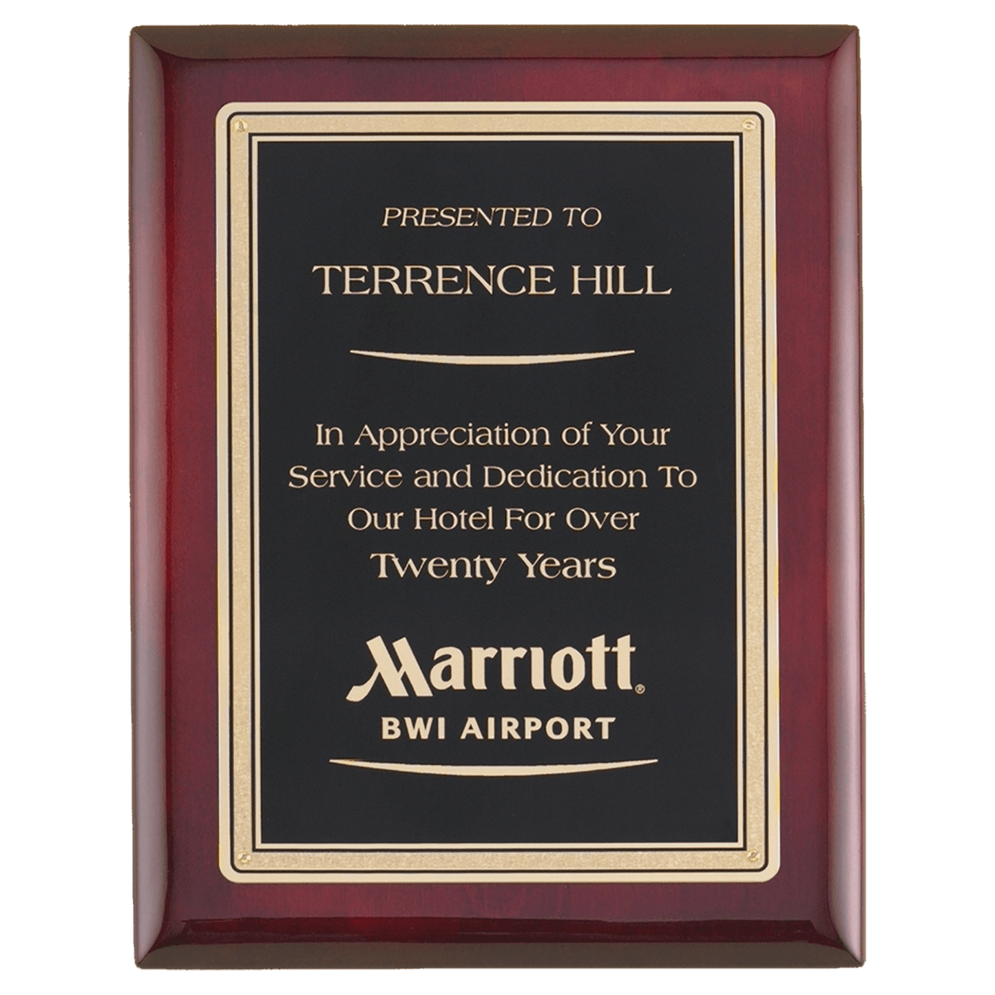 Premium Rosewood Piano Finish Plaque