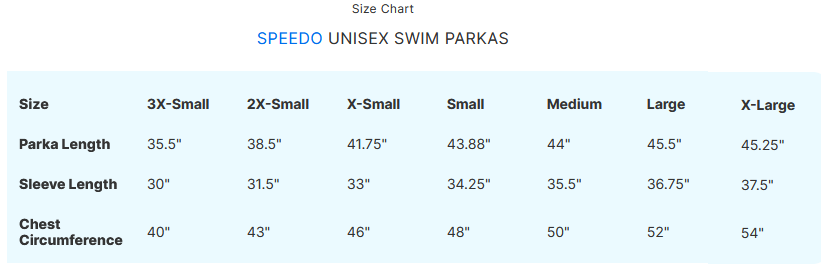 QOSA Speedo Unisex Team Parka