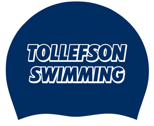 Tollefson Swimming Navy Silicone Cap