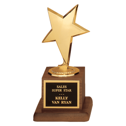 Modern Star on Walnut Finish Base