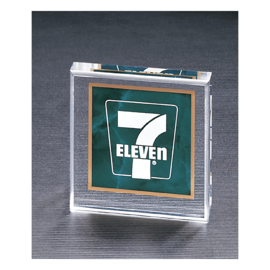 Emerald Marble Design Acrylic Paperweight
