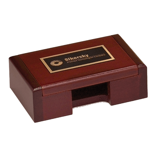 Rosewood Business Card Box