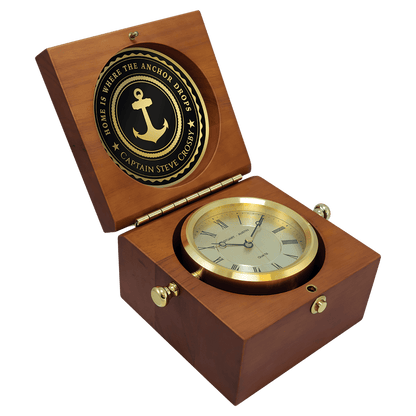 Mahogany Finish Captain's Clock