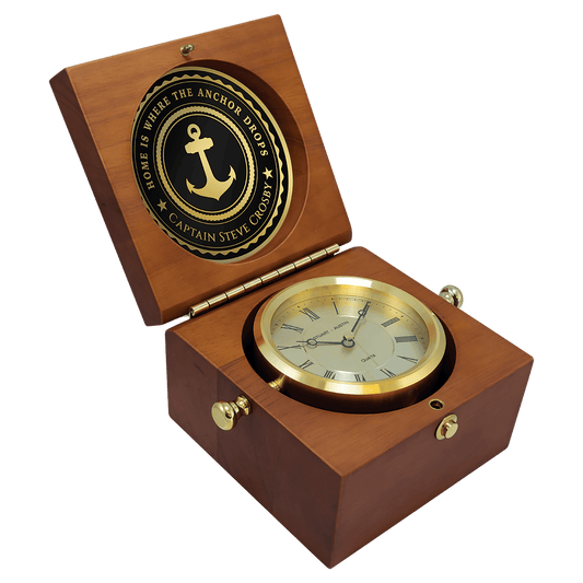 Mahogany Finish Captain's Clock