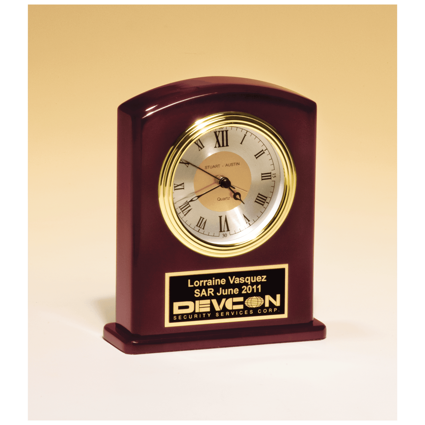 High Gloss Rosewood Finish Clock