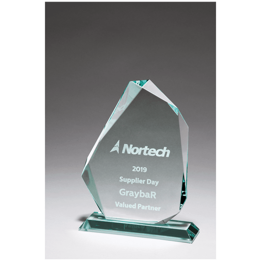 Iceberg Series Thick Jade Glass Award