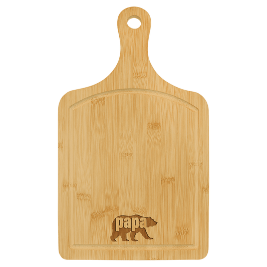 Bamboo Cutting Board Paddle Shape with Drip Ring
