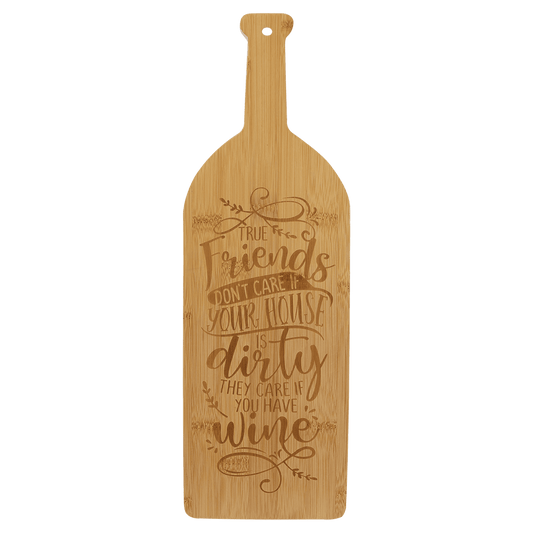 Bamboo Wine Bottle Cutting Board