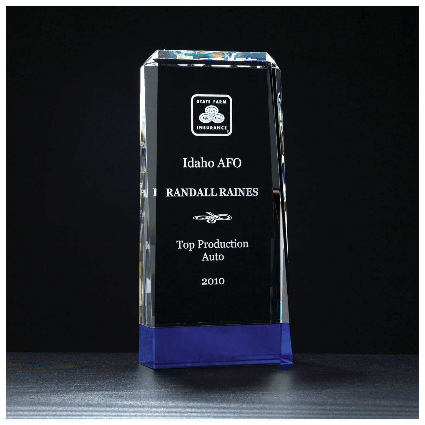 Premium Series Clear Crystal with Cobalt Blue Crystal Base