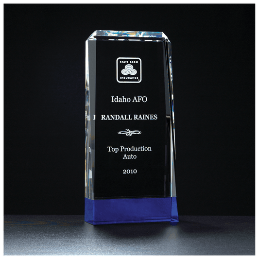 Premium Series Clear Crystal with Cobalt Blue Crystal Base