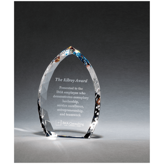 Crystal Flame with Jeweled Edge and Prism-Effect