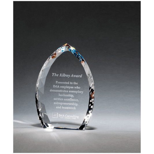 Crystal Flame with Jeweled Edge and Prism-Effect