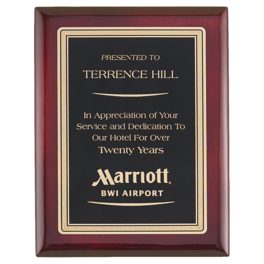 Premium Rosewood Piano Finish Plaque
