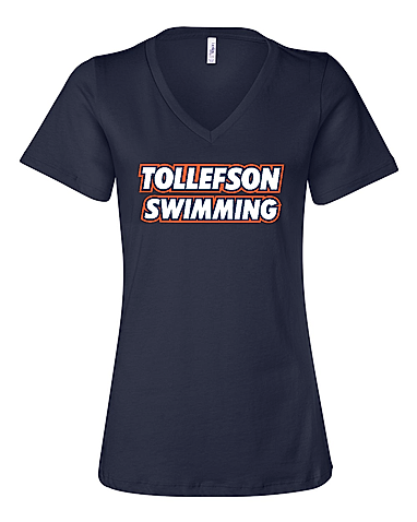 TOLL Womens Relaxed Jersey V-Neck
